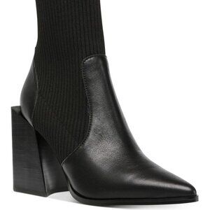 TACKLE BLOCK HEEL SOCK BOOTIES IN BLACK | STEVE MADDEN